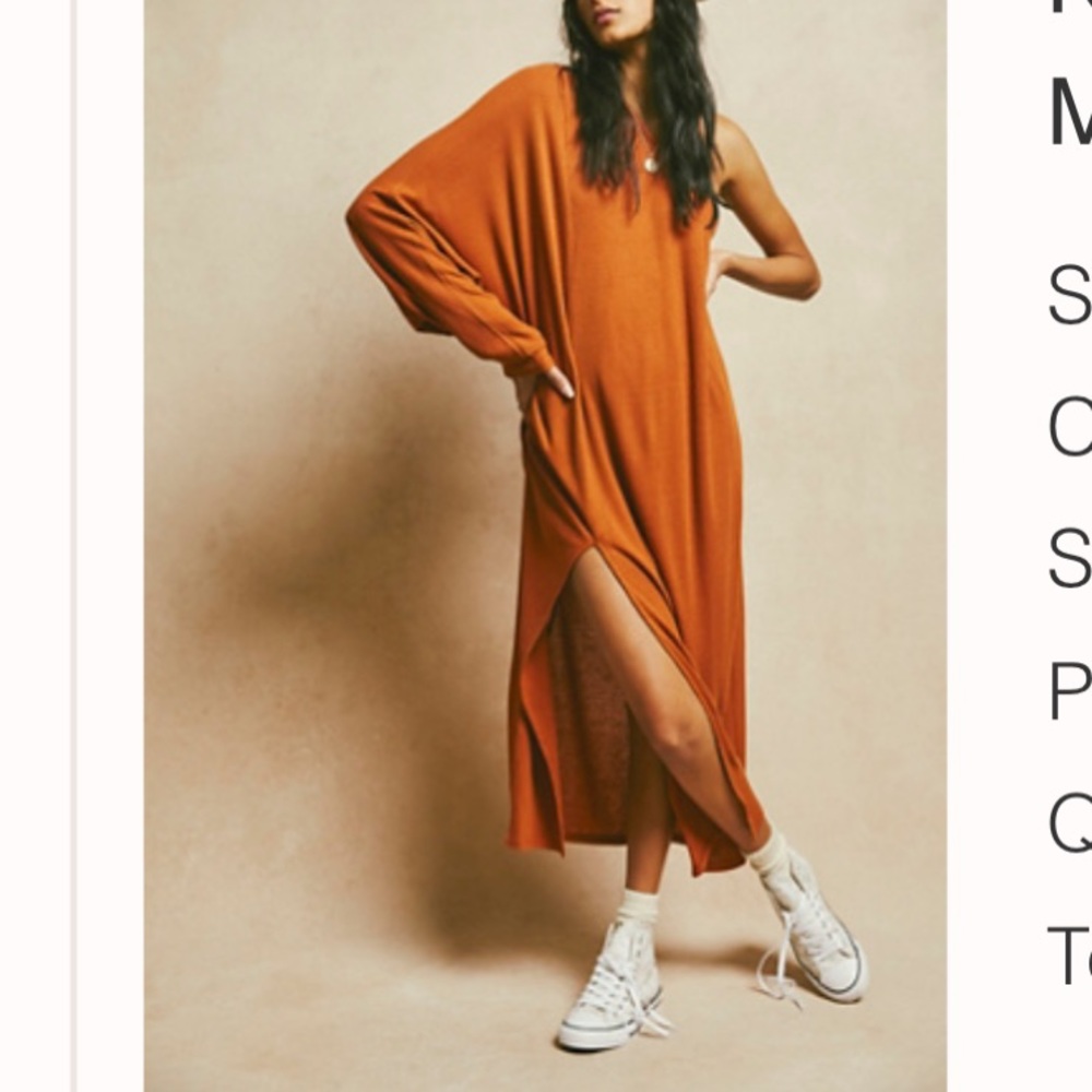 Free people Kara one shoulder midi dress